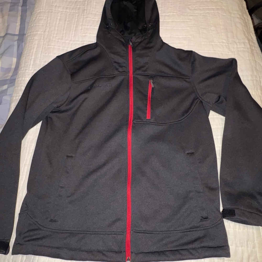 Free Country Men's Medium Charcoal & Red Performance Jacket